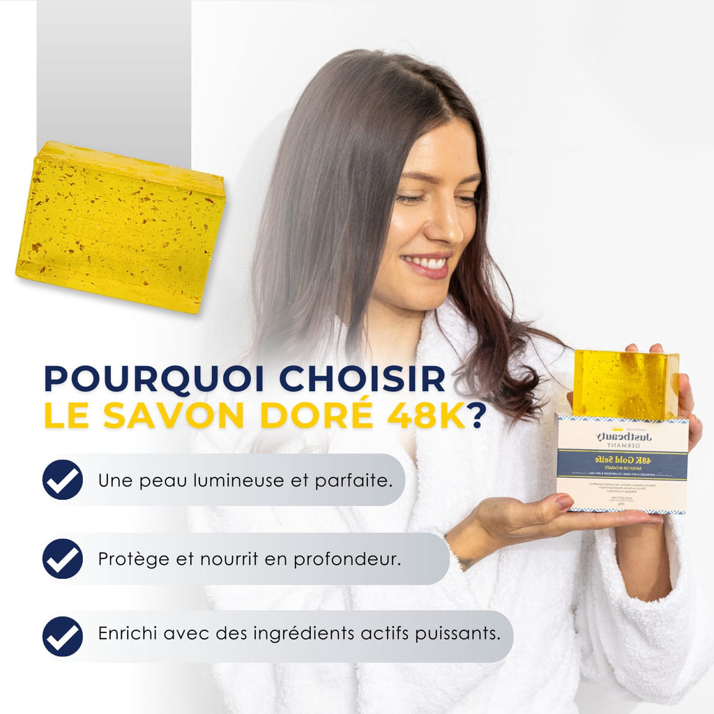 SAVON DORÉ 48K ✨Glow -Nettoie, illumine et sublime ta peau