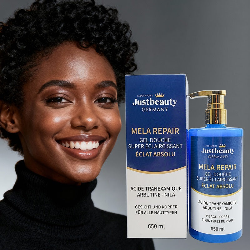 ✨ Gel Douche Nila Supra-Éclaircissant – Peau lumineuse, unifiée & éclat intense (650ml)